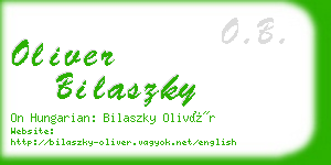 oliver bilaszky business card